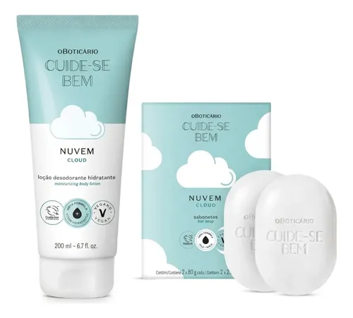 Combo Cuide-se Bem Nuvem: Loção Corporal 200ml + Sabonete Em