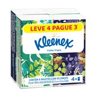 Lenços De Papel De Bolso Kleenex 10 unidades Leve 4 pague 3