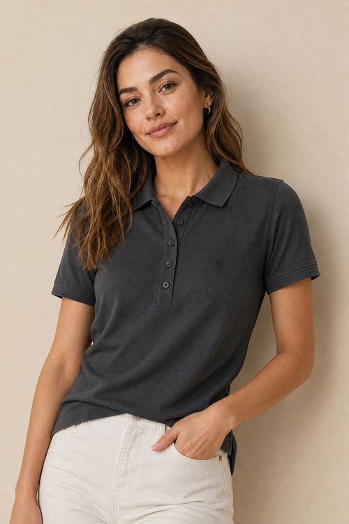 Polo Feminina Premium Polo Wear Verde Escuro